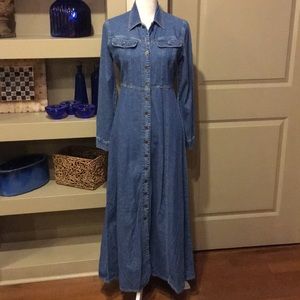 chico's denim maxi dress